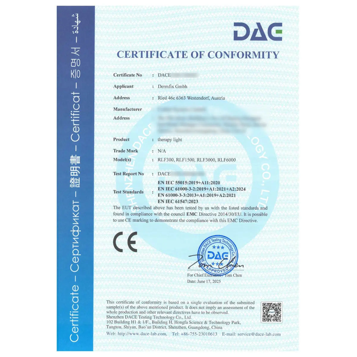 RLF1500 Red Light Therapy Panel Red Light Fix